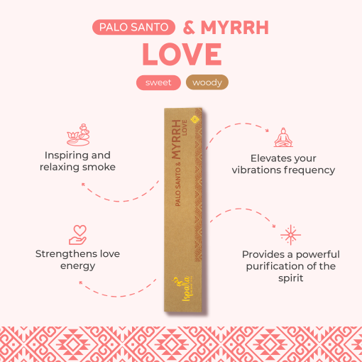 Ispalla Palo Santo & Myrrh Incense (Love)- Retail Display Box- 12 packs 